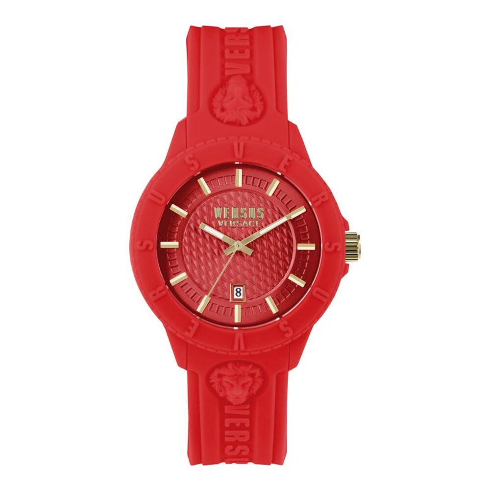 Versus Versace Tokyo Silicone Watch Red Mens